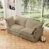 Modern 2-Seater Corduroy Sofa, Slipcovered Deep Seat Couch with Removable Covers with 300lb Capacity, Convertible for Small Spaces - 2 of 4