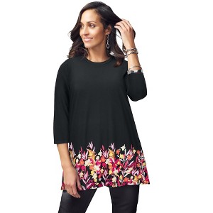Jessica London Stretch Knit Swing Tunic - 1 of 4
