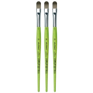 da Vinci FIT Synthetics Student Brush, Synthetic, Acrylic & Tempera, Filbert, Series 375, Size 10, Pack of 3 - 1 of 3