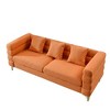 XIYUYEU 81 Inch Oversized 3 Seater Sofa, Teddy Fabric Upholstered Sofa Couch with 3 Pillows, for Living Room, Bedroom - 4 of 4