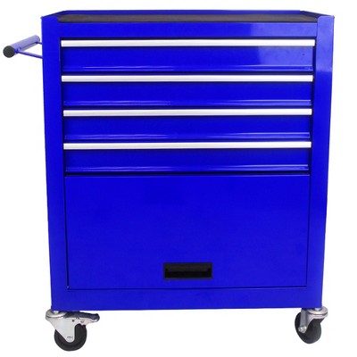 Rolling Tool Chest with 4 Drawer, Tool Box with Wheels, Heavy Duty Industrial Service Cart Storage Organizer with Locking System Tool Case for Garage