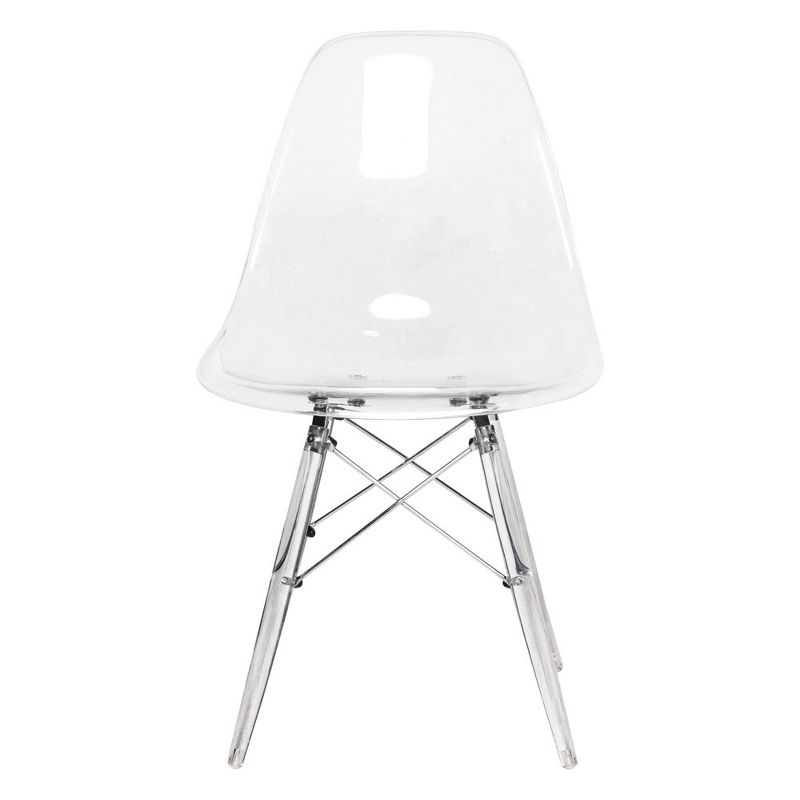 LeisureMod Dover Modern Dining Chair with Acrylic Base, 2 of 7