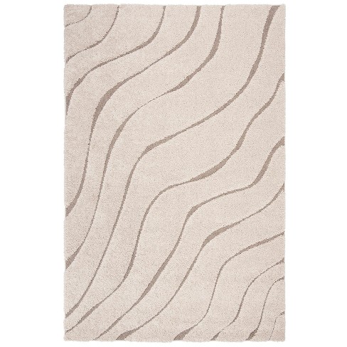 Florida Shag Sg472 Power Loomed Indoor Area Rug - Cream/beige - 6'x9 ...