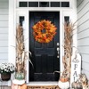 Rustic Harvest Illuminated 24" Fall Wreath, Lighted with Maple Leafs, Pinecones, Pumpkins and Autumn Berries| OrnamentallyYou - 2 of 4