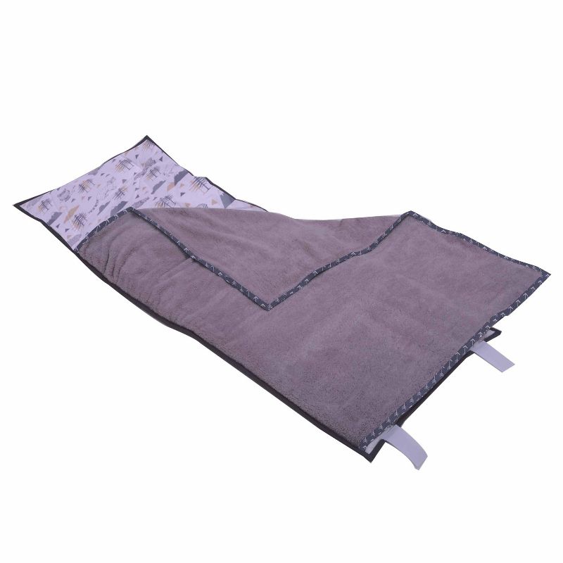 Bacati - Woodlands Gray Beige Neutral Cotton Toddler Nap Mat, 1 of 6