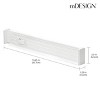 mDesign Expandable Adjustable Kitchen Drawer Divider, Foam Ends, 8 Pack, White - 3 of 4