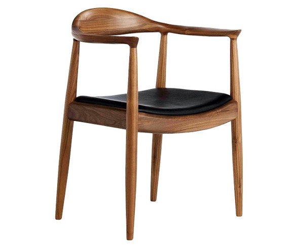 Saratoga Dining Chair - Walnut and Black - Aeon