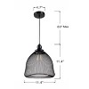 Chloe Lighting Ironclad Industrial 1 Light Textured Black Mini Ceiling Pendant 12" Wide - 3 of 4