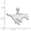 Black Bow Jewelry 14k White Gold Southern Methodist Mustangs NCAA Medium Pendant - 2 of 3