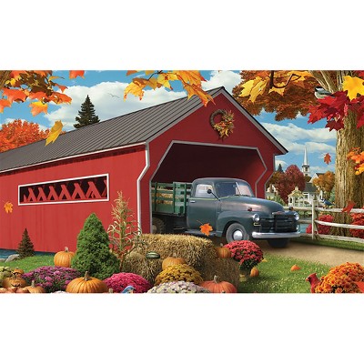 Briarwood Lane Fall Doormat 30x18 Indoor Outdoor Harvest Bridge Autumn For Fall Doormat