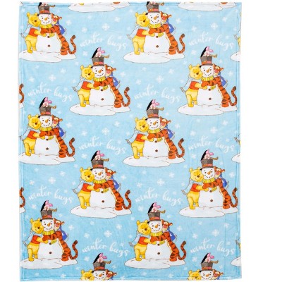 Northwest Winnie The Pooh Silk Touch Throw Blanket, 50" x 70", Winter Hugs