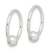 Black Bow Jewelry Ball Round Endless Hoop Earrings in Sterling Silver - 15mm (9/16 in) - 2 of 4