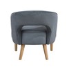 NicBex 1pc Accent Chair Unique Style Velvet Plush Seat Solid Wood Legs Lounge Chair Reading Chair Comfy Chair for Living Room Bedroom Studio - 2 of 4
