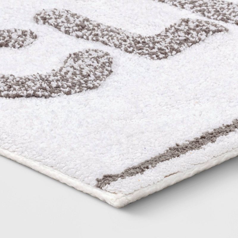 20&#34;x30&#34; Clean Tufted Bath Rug White/Gray - Room Essentials&#8482;, 4 of 6