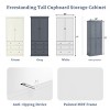 77" Freestanding Kitchen Pantry Cabinet with Adjustable Shelves,3 Drawers,8 Door Racks,Farmhouse Storage Organizer for Dining Room-The Pop Home - 3 of 4