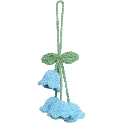TruAIR Lily Flower Car Mirror Pendant (Blue)