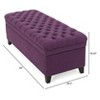 TiramisuBest Storage Ottoman Bench - Purple Fabric Entryway Bench, 50.0"L x 20.5"W x 18.25"H - 3 of 4