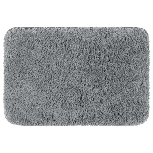 Unique Bargains Non Slip Absorbent Thick Soft Quick Dry Bathroom Bath Rugs  Grey 16 x 24