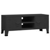 vidaXL Industrial TV Stand Black 41.3 in.x13.8 in.x16.5 in. Metal - 2 of 4
