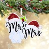 Polarx 3.25 In Mr & Mrs W/Santa Caps Christmas Tree Ornament , Christmas Decor Wedding Marriage (1PC) - 2 of 4