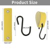 Unique Bargains Multi-Purpose Leather Metal Loop Coat S Hooks  for Wardrobe Clothes Rail Kitchen Bathroom 5Pcs - 2 of 4
