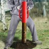 VEVOR Fence Post Driver with Handles, 2.7 in Inner Diameter T Post Pole Pounder, 14LB Heavy Duty Carbon Steel Hand Post Rammer, Red - 2 of 4