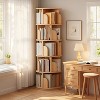 ORRD 5-Tier 360° Rotating Bookshelf, Space-Saving Round Spinning Bookcase Tower for Home & Office, Wood - 4 of 4