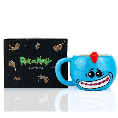 Just Funky Rick And Morty Meeseeks Molded Mug 16 Ounces