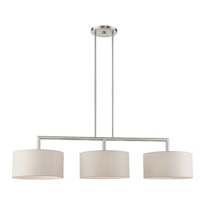 Livex Lighting Meridian 3 - Light Chandelier in  Brushed Nickel