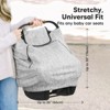 KeaBabies Baby Car Seat Cover for Spring, Autumn, Winter, Universal Stretch Fit Car Seat Covers for Babies - 4 of 4