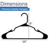 Heshberg Plastic Hangers Notched Black 20 Pack - 2 of 4