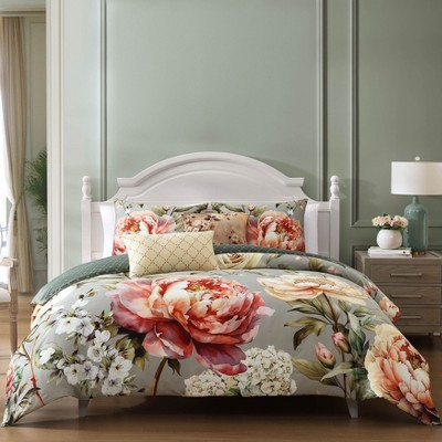 Bebejan Whispering Willows 100% Cotton 5 Piece Reversible Comforter Set