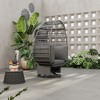Outdoor Swivel Chair with Cushions, Rattan Egg Patio Chair with Rocking Function 4M - ModernLuxe - 2 of 4