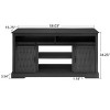 NicBex Fireplace TV Stand with 23"Electric Fireplace Insert for TV Up to 65",Modern Media TV Stand Console Table with 2 Sliding Doors,Black - 3 of 4