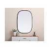 Elegant Lighting Metal Frame Oval Mirror 24x36 Inch in Black - 4 of 4