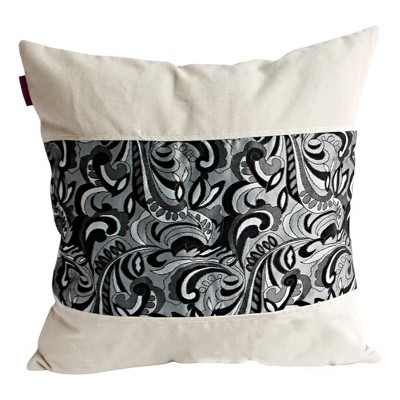 Slickblue Linen Stylish Patchwork Pillow Cushion - Decorative Floor Cushion, 19.7x19.7 inches, 5 Designs Available