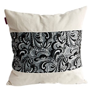 Slickblue Linen Stylish Patchwork Pillow Cushion - Decorative Floor Cushion, 19.7x19.7 inches, 5 Designs Available - 1 of 4