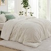 3 Pcs Fluffy Comforter Set Super Soft Faux Fur Bed SetWinter Warm Plush Fleece Bedding Sets - 2 of 4
