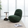 GDFStudio Cornelia Modern Swivel 29.92" H Velvet Armless L-shaped Chair - 2 of 4