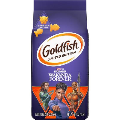 Goldfish Marvel Studios Black Panther: Wakanda Forever Cheddar Snack Crackers Bag - 6.6oz