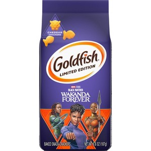 Goldfish Marvel Studios Black Panther: Wakanda Forever Cheddar Snack Crackers Bag - 6.6oz - 1 of 4