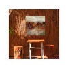 Cottage Garden West of The Wind Forest in Fall Red, Orange, Green 24 x 24 Inch Waterproof Gallery Wrapped Canvas, Outdoor Garden, Yard, Patio All - 2 of 2