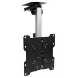Mount-It! Height Adjustable Flip Down TV and Monitor Mount | Ceiling Kitchen Overhead and Under Cabinet Mount Fits Flat Screens 17 - 37 Inches
