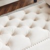 Sapphtopaz Storage Ottoman with Armrests and Button Tufting Trim Upholstered Bedside Bench Modern Foot Stool for Bedroom, Living Room - 4 of 4