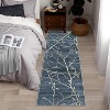Washable Area Rug with Modern Abstract Branch Print for Bedroom, Non-Slip Backing, Soft Low-Pile Floor Carpet for Living Room, Kitchen - 2 of 4