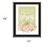 HomeRoots Hello Spring Floral Black Framed Print Wall Art - 3 of 3