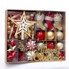 70 Pcs Christmas Balls Ornaments Set, Shatterproof Ornaments with Merry Christmas Sign & Top Tree Toppers for Xmas Christmas Tree - 2 of 4