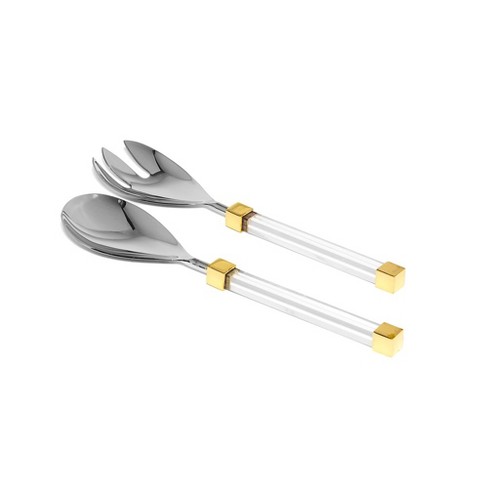 Classic Touch Set Of 2 Gold Serving Spoons : Target