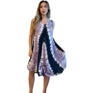 Riviera Sun Tie Dye Summer Dress - Beach Cover Up - 1 of 3