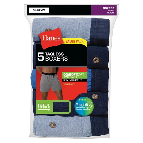 Hanes Boxer 5pk Assorted Solid S : Target